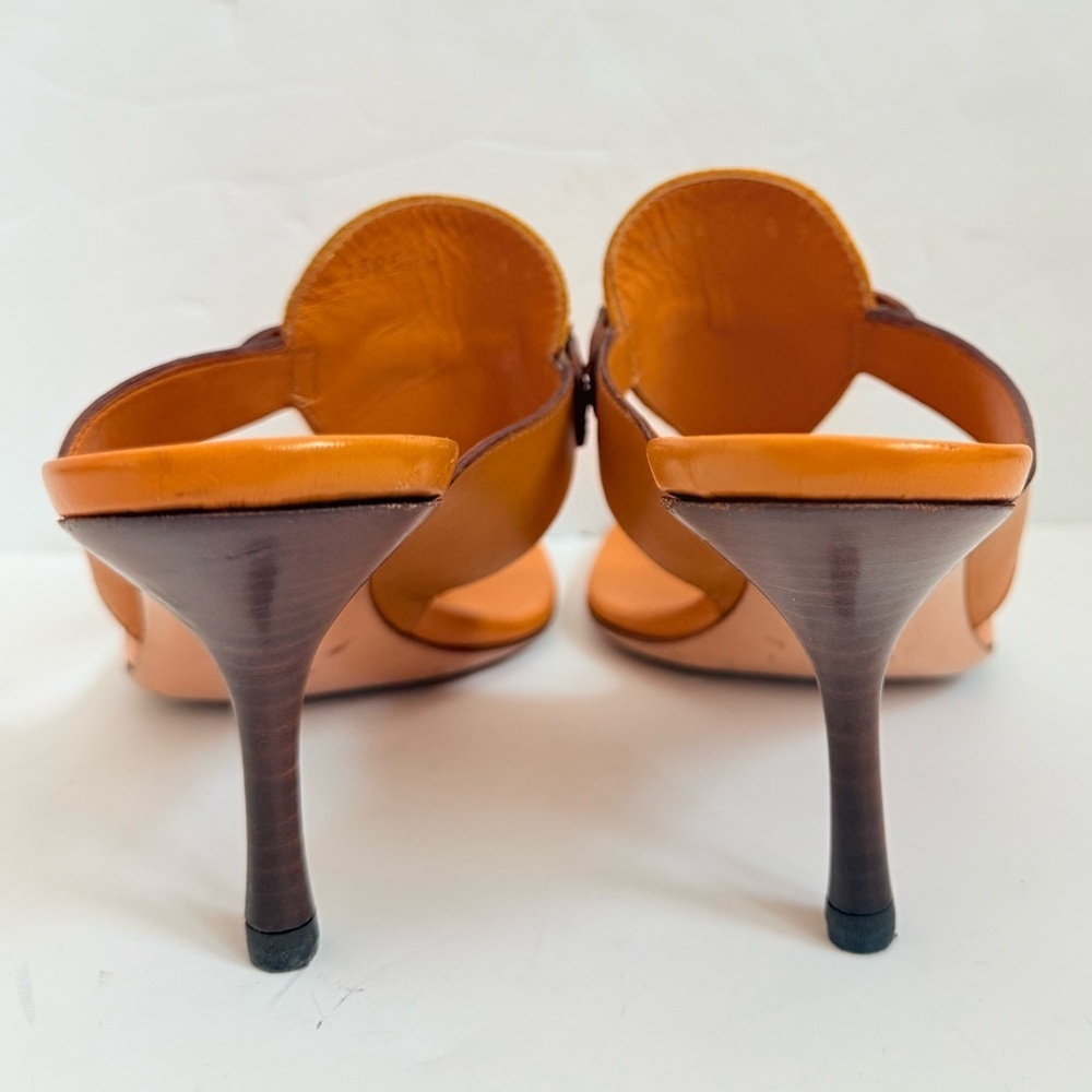 Gucci Mustard Yellow Suede Leather hasler horsebit thong heel sandals US 8 - Picture 4 of 9